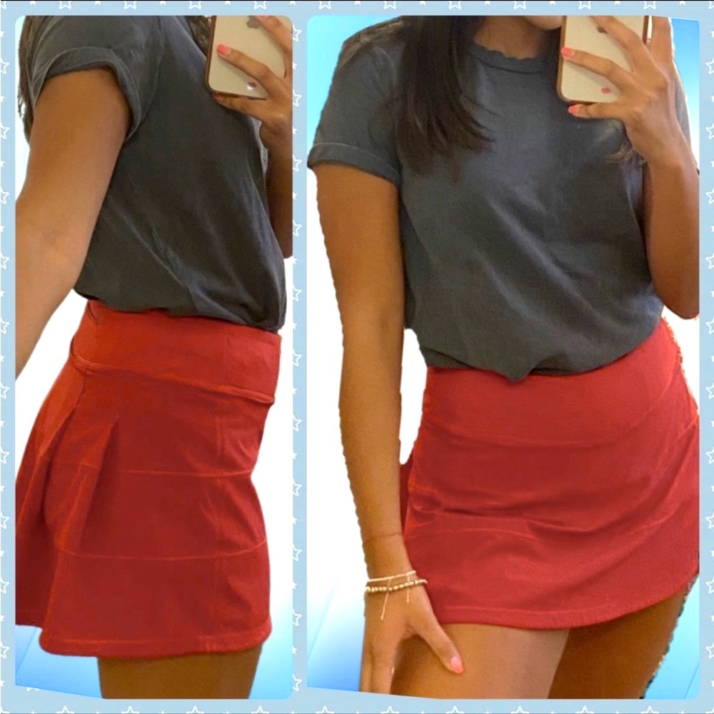 Lululemon Pace Rival Skirt Dark Red 4 TALL
